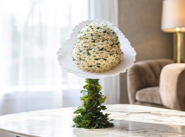 Beyaz Gerbera Sepeti
